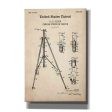 Tripod Blueprint Patent Parchment,  Canvas Wall Art Supply