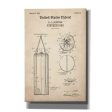 Punching Bag Blueprint Patent Parchment,  Canvas Wall Art For Cheap