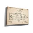 Unsinkable Boat Blueprint Patent Parchment,  Canvas Wall Art For Cheap