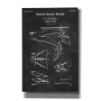 Swim Fin Blueprint Patent Chalkboard,  Canvas Wall Art Online Sale