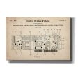 Computer Motherboard Blueprint Patent Parchment,  Canvas Wall Art Online