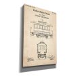 Streetcar Blueprint Patent Parchment,  Canvas Wall Art Sale