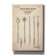 Drumsticks, 1929 Blueprint Patent Parchment,  Canvas Wall Art Fashion