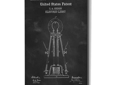 Electric Light Blueprint Patent Chalkboard,  Canvas Wall Art Hot on Sale