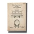 Streetcar Blueprint Patent Parchment,  Canvas Wall Art Sale