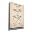 Trampoline Blueprint Patent Parchment,  Canvas Wall Art Sale