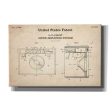 Sound Amplifier Blueprint Patent Parchment,  Canvas Wall Art For Sale