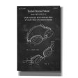 Swim Goggles Blueprint Patent Chalkboard,  Canvas Wall Art Supply