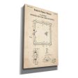 Bowling and Pool Game Apparatus Blueprint Patent Parchment,  Canvas Wall Art Cheap