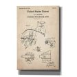 Starter for Motor Cars Blueprint Patent Parchment,  Canvas Wall Art Hot on Sale