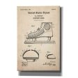 Hockey Shoe Blueprint Patent Parchment,  Canvas Wall Art Online Sale