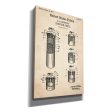 Shotgun Shell Blueprint Patent Parchment,  Canvas Wall Art For Sale