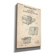 Trailer Blueprint Patent Parchment,  Canvas Wall Art Fashion