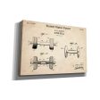 Dumbbell Blueprint Patent Parchment,  Canvas Wall Art Cheap