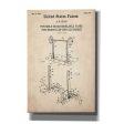 Weight Lifting Equipment Blueprint Patent Parchment,  Canvas Wall Art on Sale