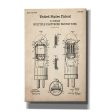 Vacuum tube Blueprint Patent Parchment,  Canvas Wall Art on Sale