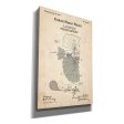 Flying Machine Blueprint Patent Parchment,  Canvas Wall Art Discount