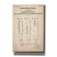 Surfboard with nose Blueprint Patent Parchment,  Canvas Wall Art Supply