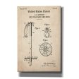 Ski Pole Grip and Ring Blueprint Patent Parchment,  Canvas Wall Art Online