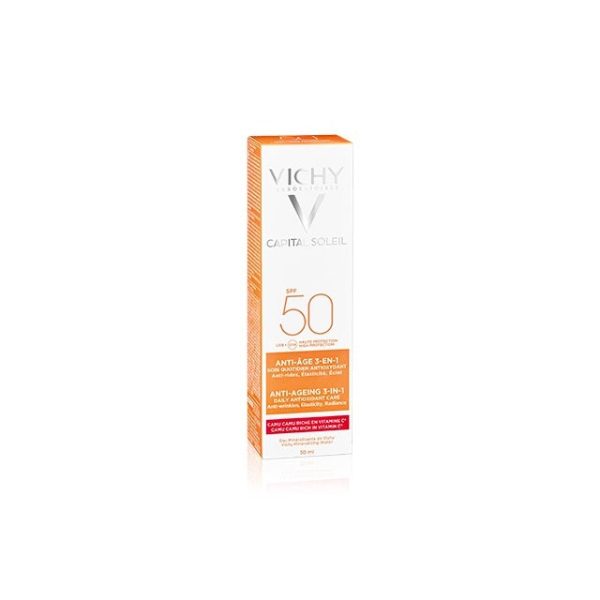 Vichy Capital Soleil Crema Viso Anti Eta  3 In 1 Spf50+ For Discount