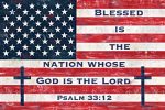 ALP2491 - Blessed is the Nation Flag - 18x12 on Sale