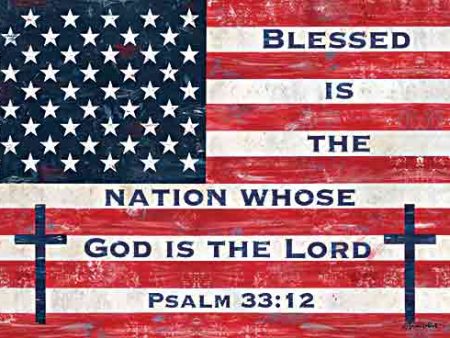 ALP2491 - Blessed is the Nation Flag - 18x12 on Sale